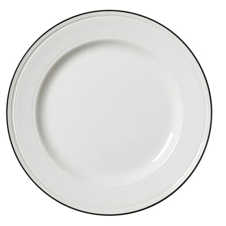 Bead Black Band Plate 28.5cm (11 1/4") - Pack 6