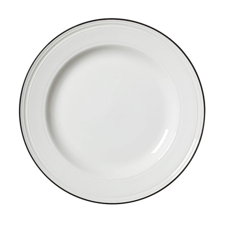 Bead Black Band Plate 25.5cm (10") - Pack 12