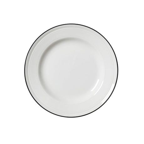 Bead Black Band Plate 20.25cm (8") - Pack 12