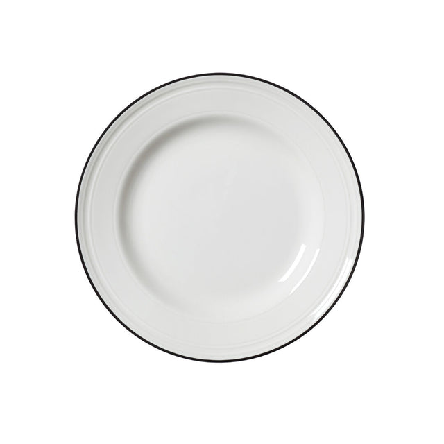 Bead Black Band Plate 20.25cm (8") - Pack 12