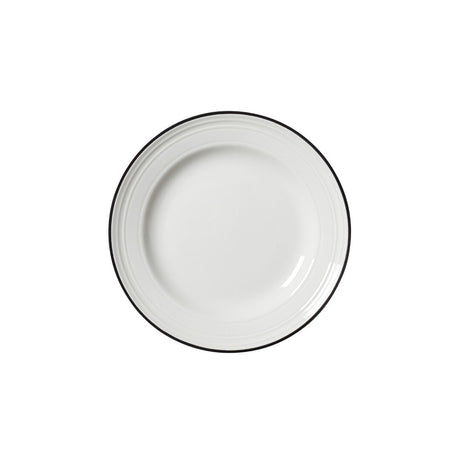 Bead Black Band Plate 16.5cm (6 1/2") - Pack 12
