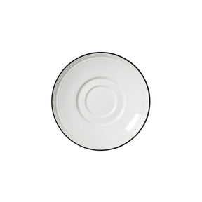 Bead Black Band Saucer 15cm (6") - Pack 12