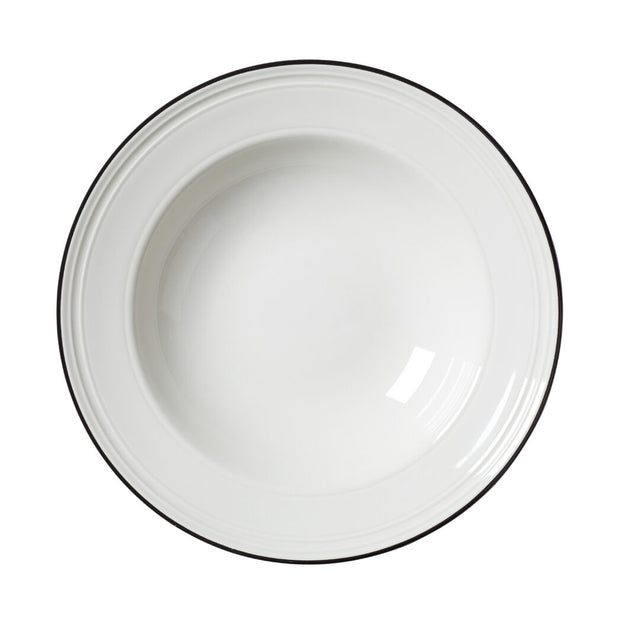 Bead Black Band Soup/Pasta Plate 24cm (9 1/2") - Pack 12