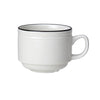 Bead Black Band Stacking Cup 20cl (7oz) - Pack 12