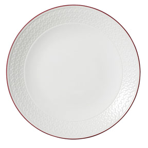 Bead Maroon Band Accent Coupe Plate 28.5cm (11 1/4") - Pack 6