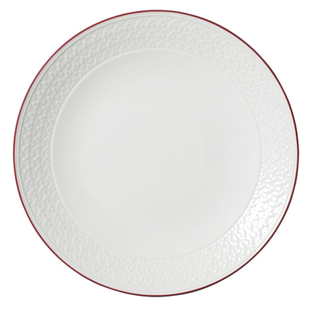 Bead Maroon Band Accent Coupe Plate 28.5cm (11 1/4") - Pack 6