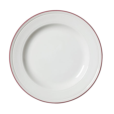 Bead Maroon Band Plate 25.5cm (10") - Pack 12