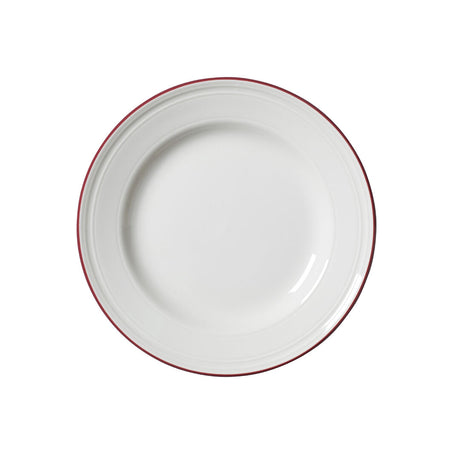Bead Maroon Band Plate 20.25cm (8") - Pack 12