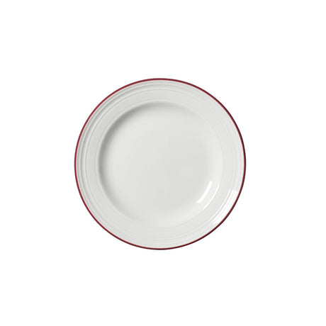 Bead Maroon Band Plate 16.5cm (6 1/2") - Pack 12