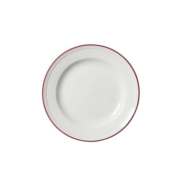 Bead Maroon Band Plate 16.5cm (6 1/2") - Pack 12