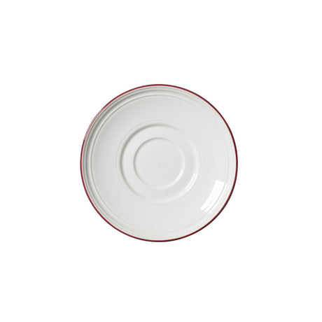 Bead Maroon Band Saucer 15cm (6") - Pack 12