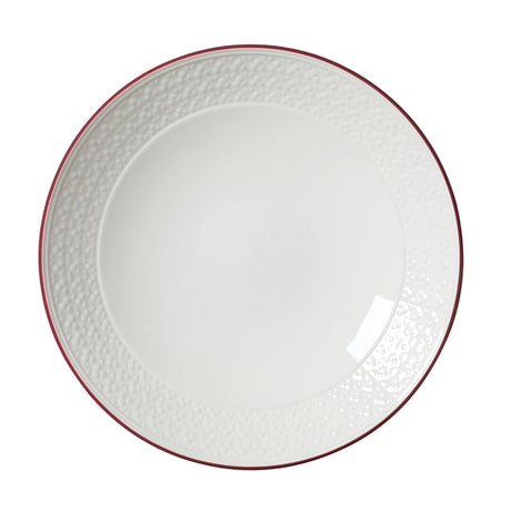 Bead Maroon Band Accent Coupe Bowl 25.25cm 120.25cl (10" 42 3/10oz) - Pack 12