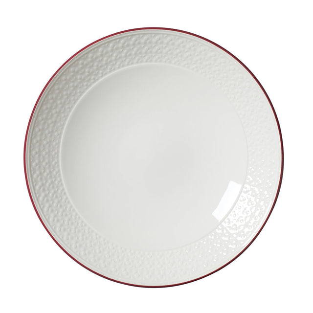 Bead Maroon Band Accent Coupe Bowl 25.25cm 120.25cl (10" 42 3/10oz) - Pack 12