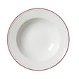 Bead Maroon Band Soup/Pasta Plate 24cm (9 1/2") - Pack 12