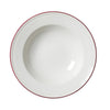 Bead Maroon Band Soup/Pasta Plate 24cm (9 1/2") - Pack 12