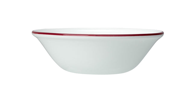 Bead Maroon Band Oatmeal Bowl 16.5cm (6 1/2") - Pack 12