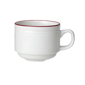 Bead Maroon Band Stacking Cup 20cl (7oz) - Pack 12