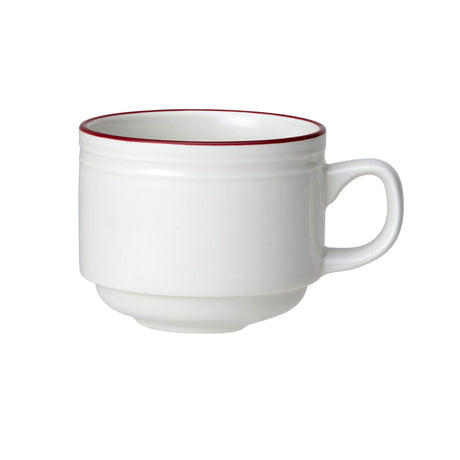 Bead Maroon Band Stacking Cup 20cl (7oz) - Pack 12