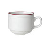 Bead Maroon Band Stacking Cup 20cl (7oz) - Pack 12