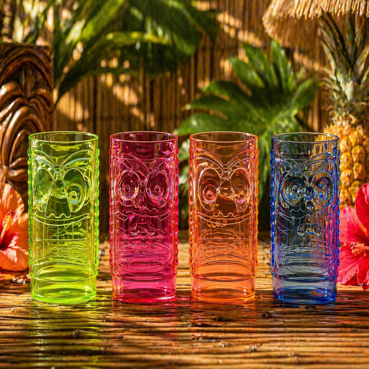 Elite_Mixed_Colour_14oz_Tiki_Totem_Glass_-_Pack_12