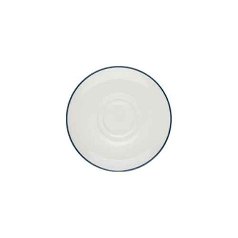 Modest Navy Double Well Saucer 16cm / 6.25" - Pack 12