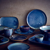 terra procelain aqua blue plats and bowls