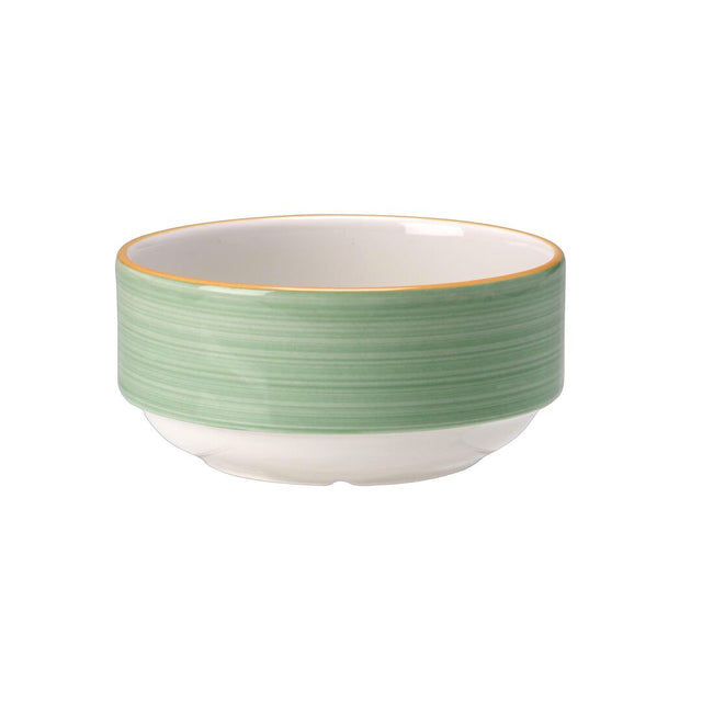 Rio Green Unhandled Stacking Soup Cup 28.5cl (10oz) - Pack 36