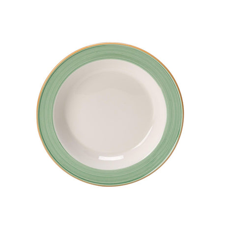 Rio Green Slimline Soup Plate 21.5cm 39.75cl (8 1/2" 14oz) - Pack 24
