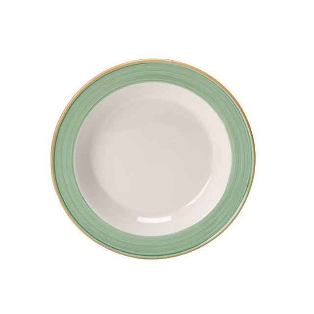 Rio Green Slimline Soup Plate 21.5cm 39.75cl (8 1/2" 14oz) - Pack 24