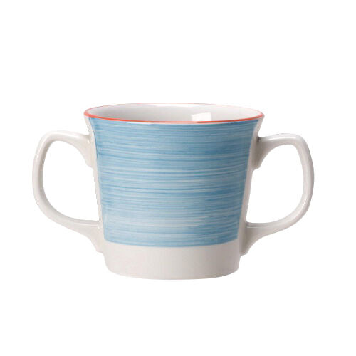 Rio Blue Double Handled Mug 28.5cl (10oz) - Pack 12