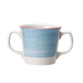 Rio Blue Double Handled Mug 28.5cl (10oz) - Pack 12