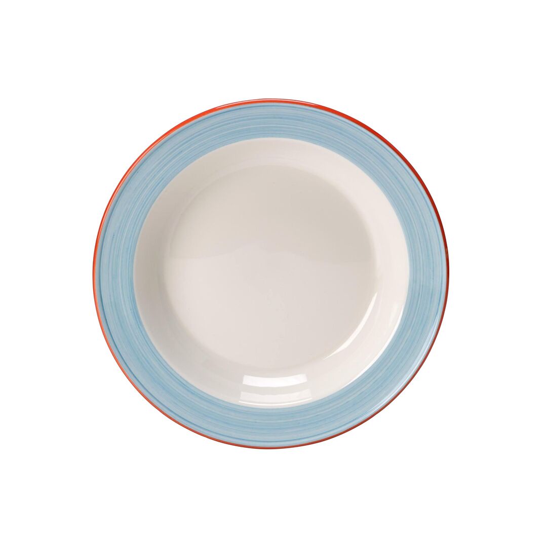 Rio Blue Slimline Soup Plate 21.5cm 39.75cl (8 1/2" 14oz) - Pack 24