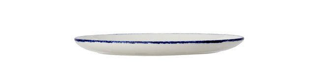 Blue Dapple Oval Coupe Plate 20.25cm (8") - Pack 24
