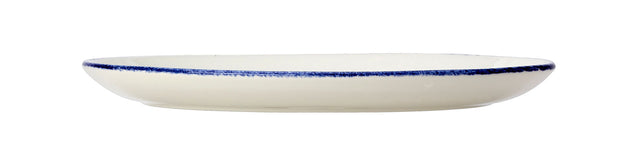 Blue Dapple Oval Coupe Plate 28cm (11") - Pack 12