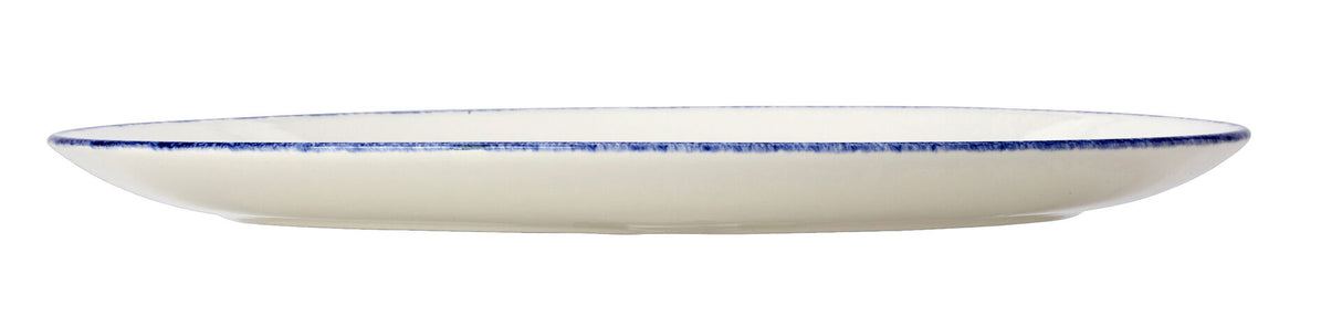 Blue Dapple Oval Coupe Plate 34.25cm (13 1/2") - Pack 12