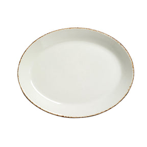 Brown Dapple Oval Coupe Plate 20.25cm (8") - Pack 24