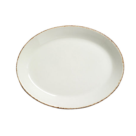 Brown Dapple Oval Coupe Plate 28cm (11") - Pack 12