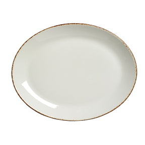 Brown Dapple Oval Coupe Plate 30.5cm (12") - Pack 12