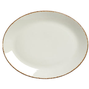 Brown Dapple Oval Coupe Plate 34.25cm (13 1/2") - Pack 12