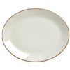 Brown Dapple Oval Coupe Plate 34.25cm (13 1/2") - Pack 12