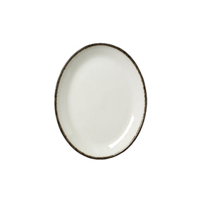 Charcoal Dapple Oval Coupe Plate 20.25cm (8") - Pack 24