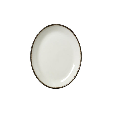 Charcoal Dapple Oval Coupe Plate 20.25cm (8") - Pack 24