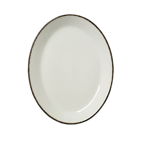 Charcoal Dapple Oval Coupe Plate 28cm (11") - Pack 12