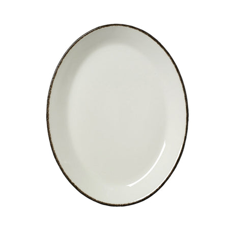 Charcoal Dapple Oval Coupe Plate 28cm (11") - Pack 12