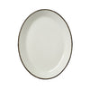Charcoal Dapple Oval Coupe Plate 28cm (11") - Pack 12