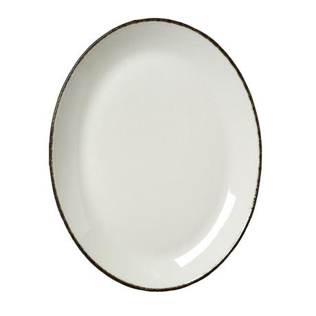 Charcoal Dapple Oval Coupe Plate 30.5cm (12") - Pack 12