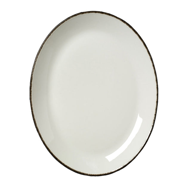 Charcoal Dapple Oval Coupe Plate 30.5cm (12") - Pack 12