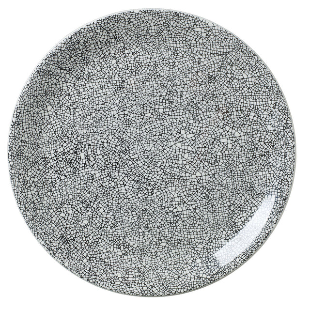 Ink Crackle Black Coupe Plate 30cm (11 3/4") - Pack 12