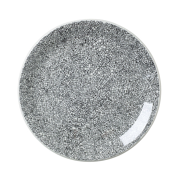 Ink Crackle Black Coupe Plate 25.25cm (10") - Pack 12