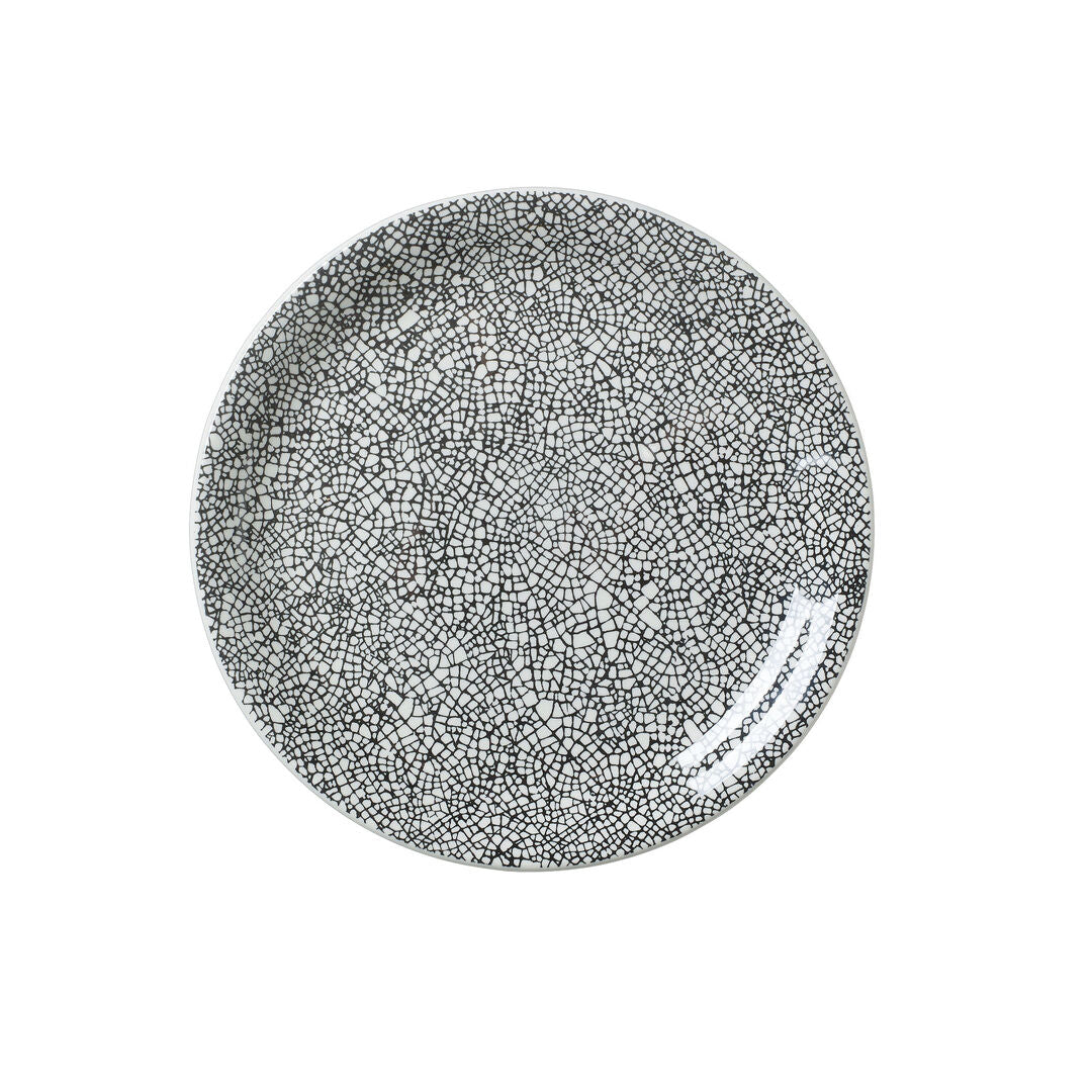Ink Crackle Black Coupe Plate 20.25cm (8") - Pack 12